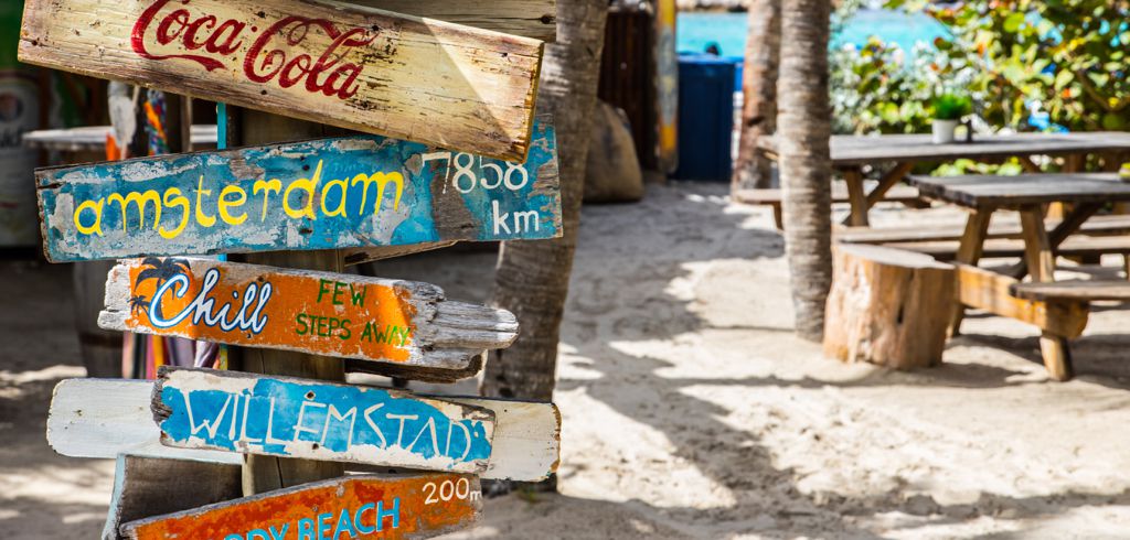 Wooden Signs, Mambo Beach Boulevard, Curaçao